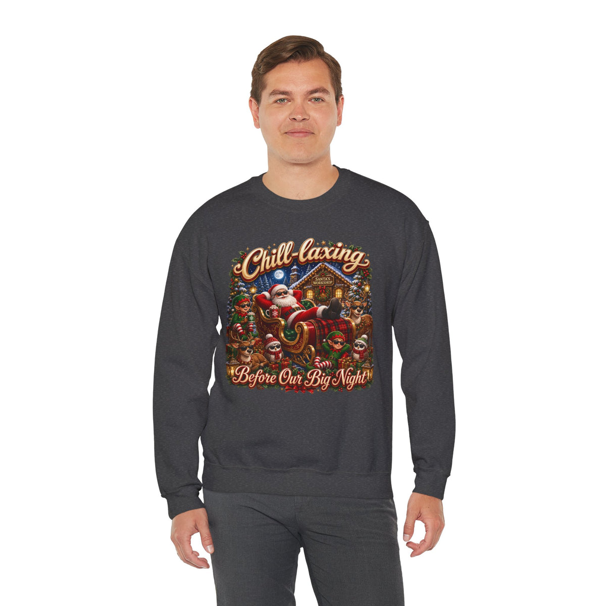 CHRISTMAS CHILL Unisex Heavy Blend Crewneck Sweatshirt