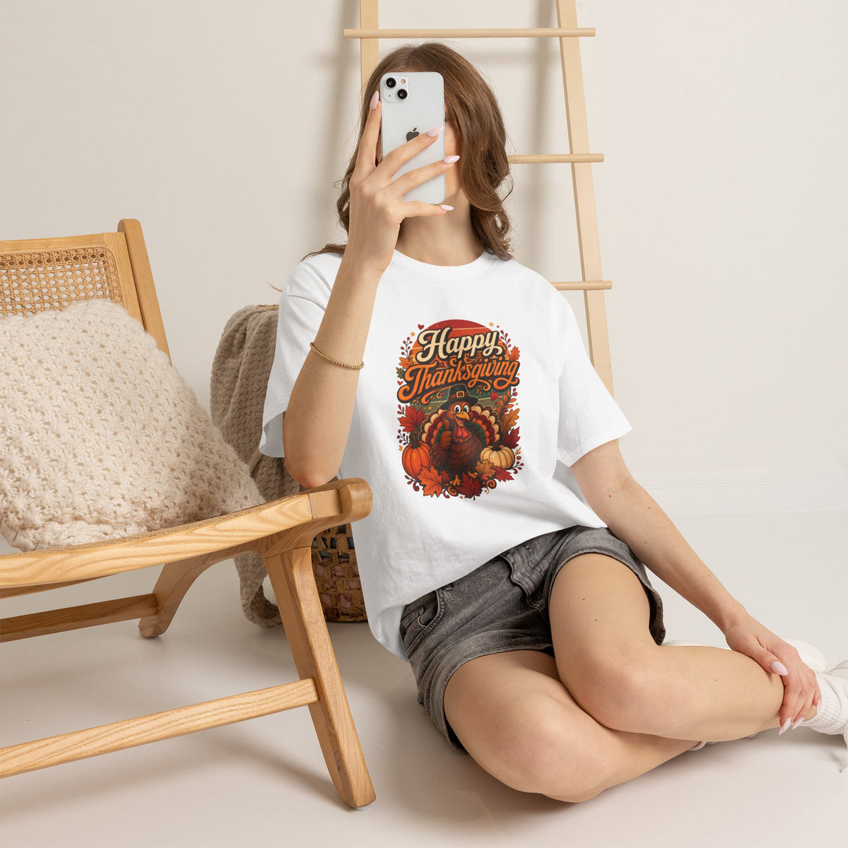 Happy Thanksgiving Unisex Heavy Cotton Tee