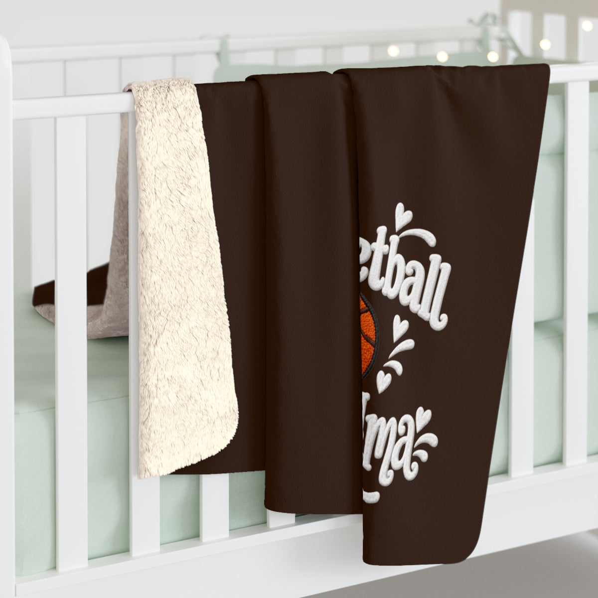 BASKETBALL GRANDMA Sherpa Fleece Blanket