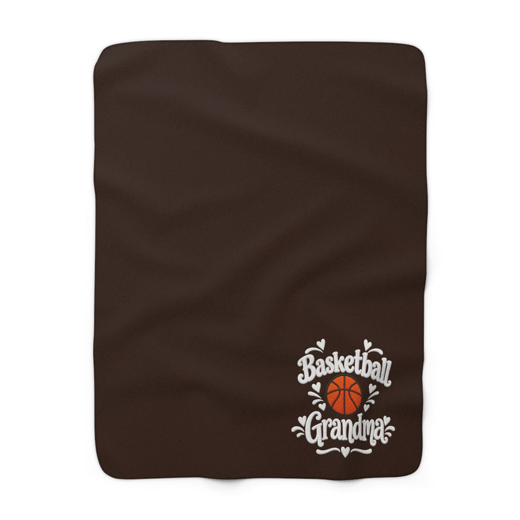 BASKETBALL GRANDMA Sherpa Fleece Blanket