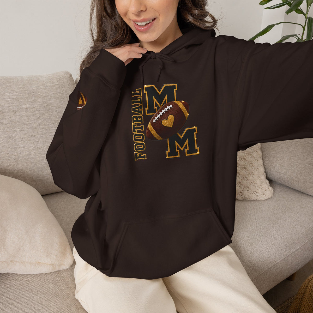 FOOTBALL MOM Hooded Sweatshirt