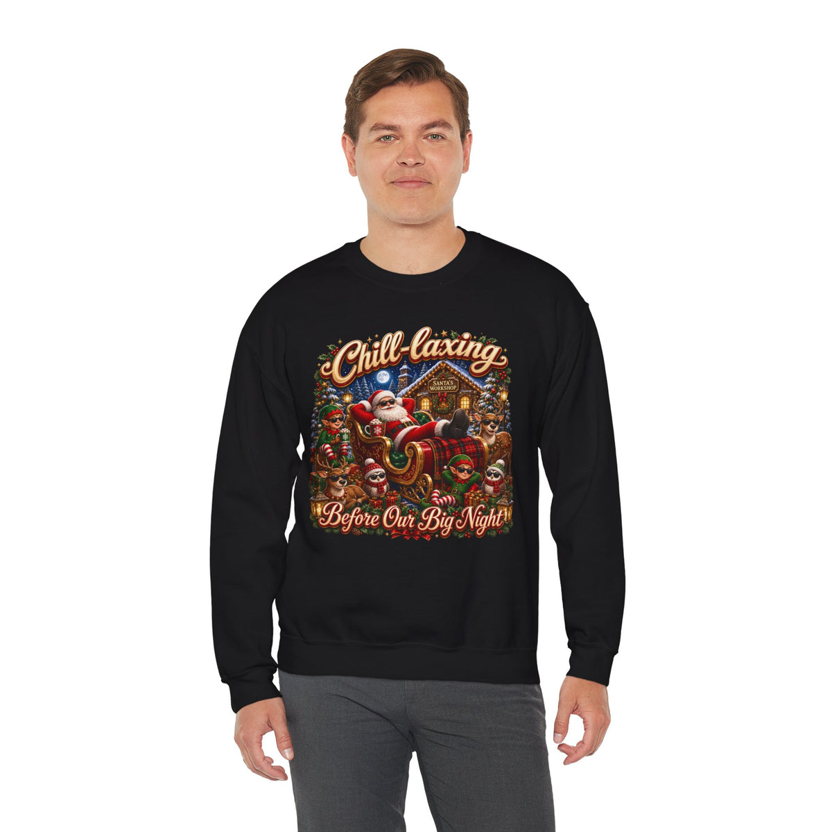 CHRISTMAS CHILL Unisex Heavy Blend Crewneck Sweatshirt