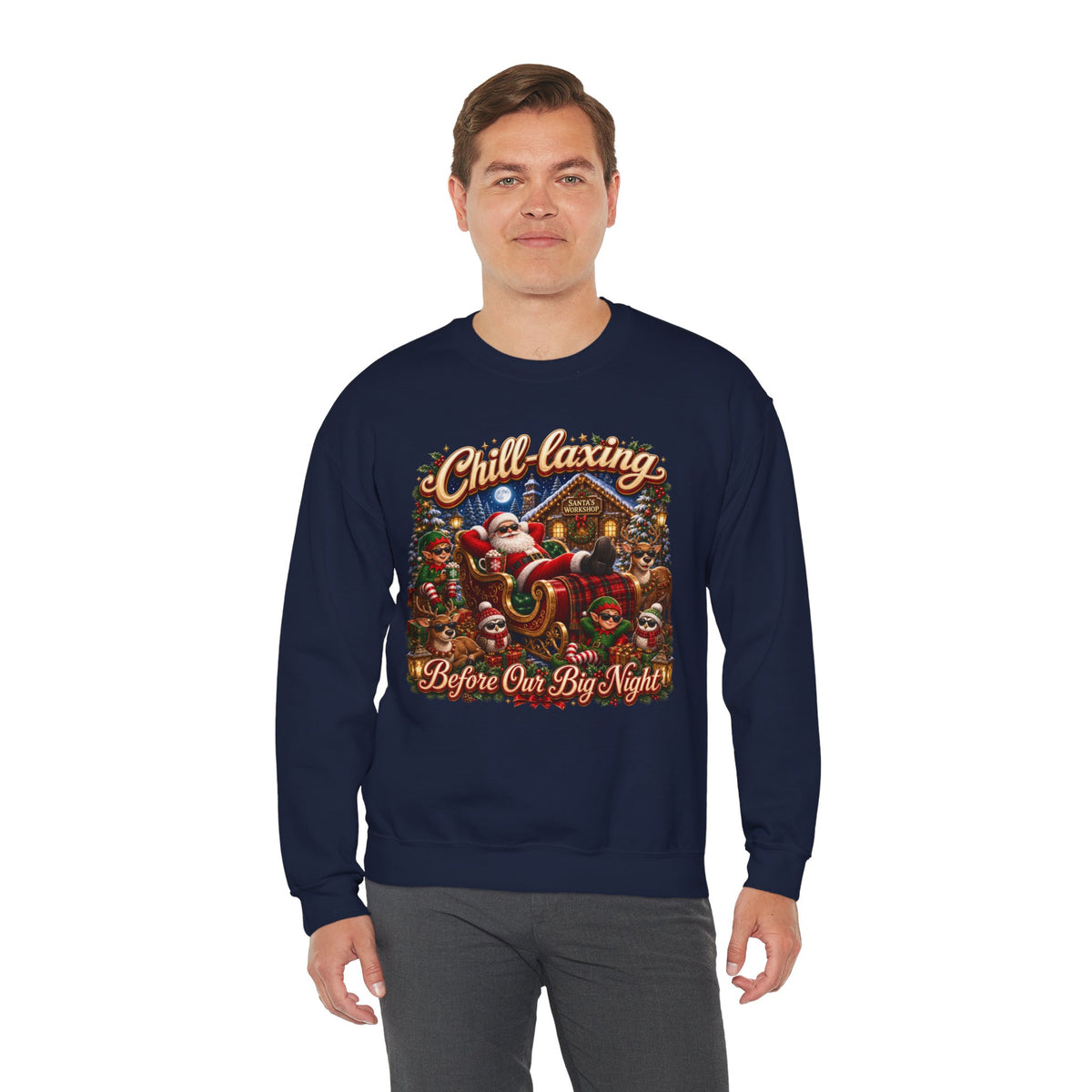 CHRISTMAS CHILL Unisex Heavy Blend Crewneck Sweatshirt