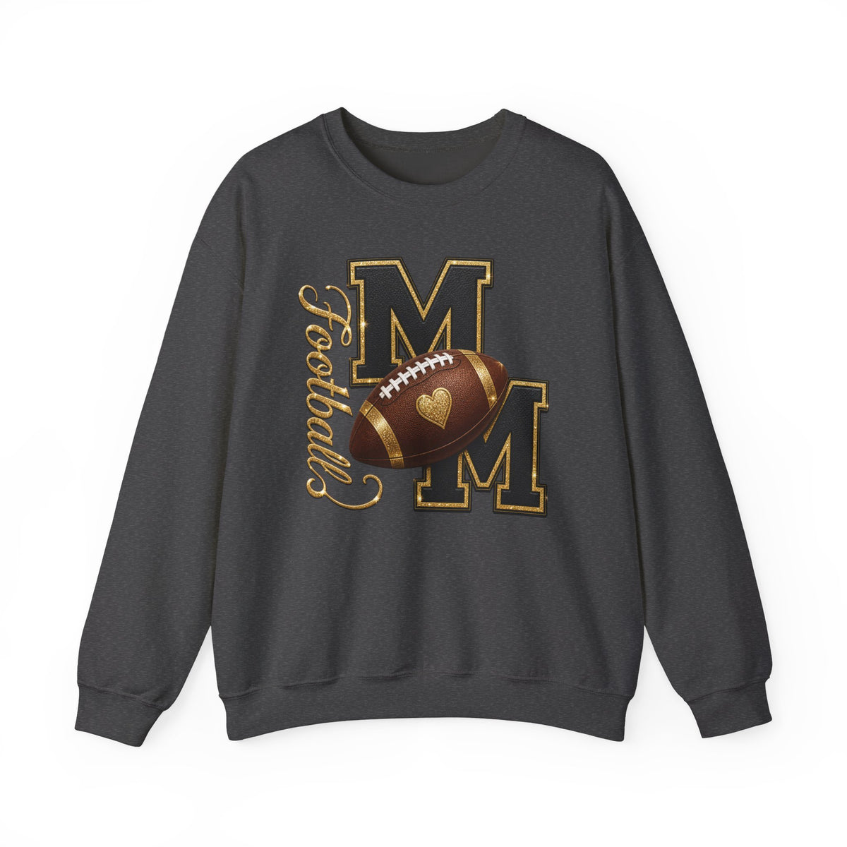  FOOTBALL MOM Heavy Blend Crewneck Sweatshirt