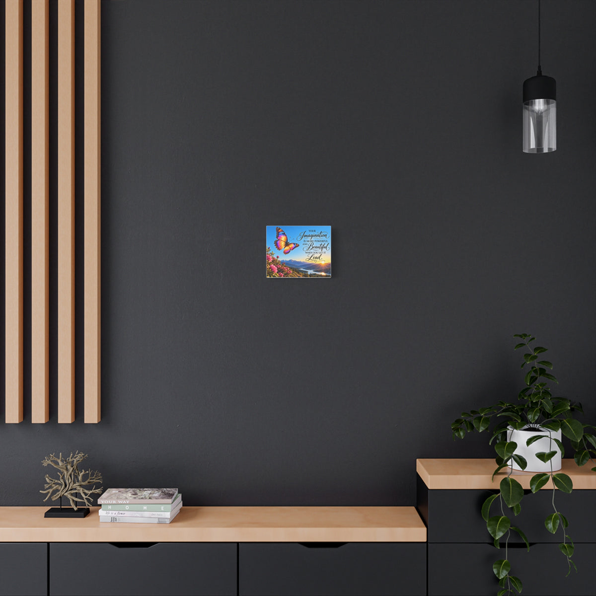 Let Your Imagination Lead – Inspirational Butterfly Canvas Wall Art