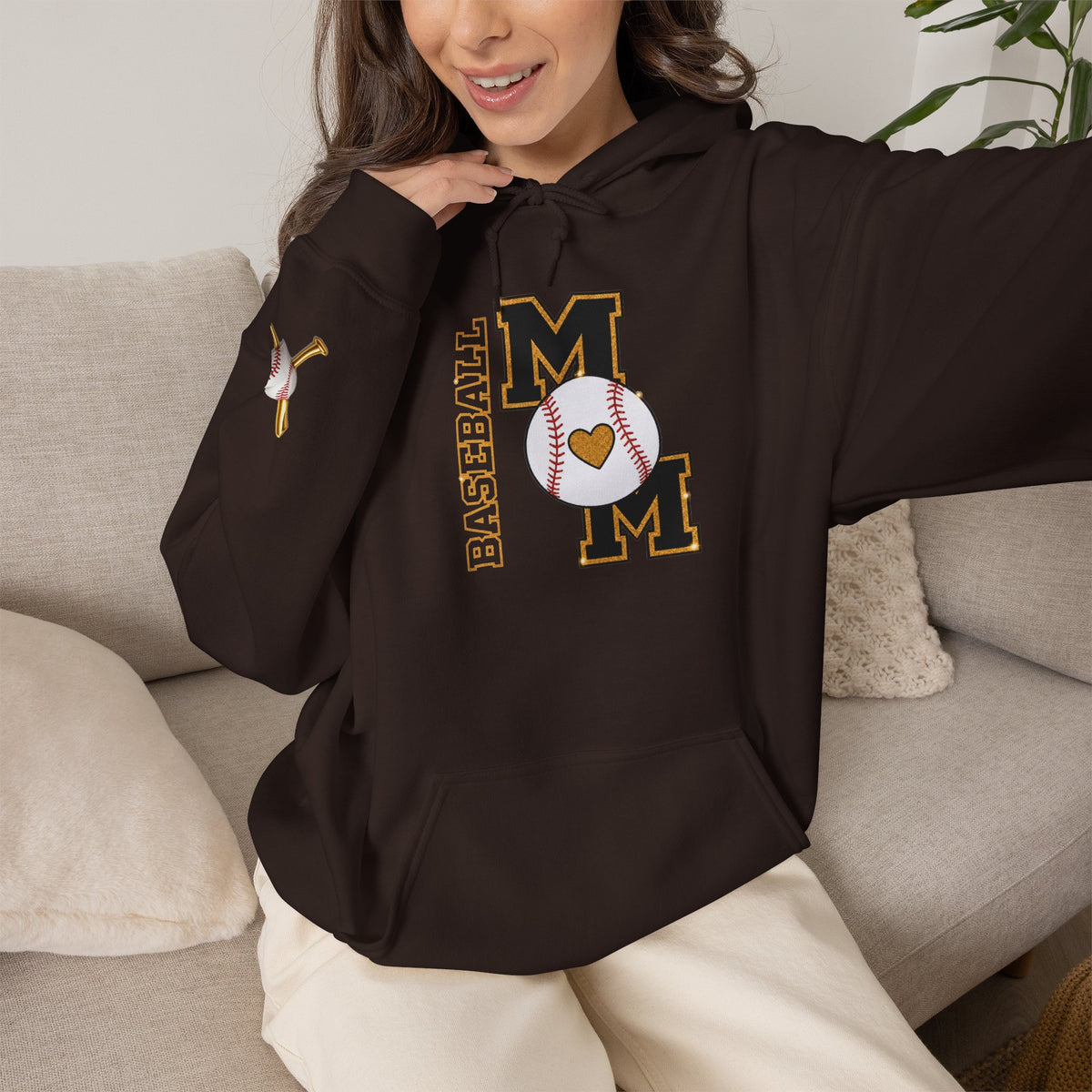 BASEBALL MOM Hooded Sweatshirt