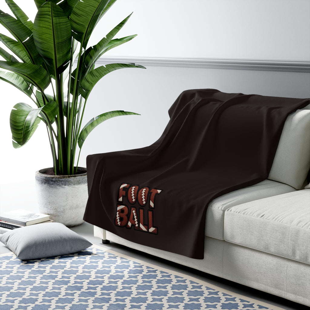 FOOTBALL Sherpa Fleece Blanket