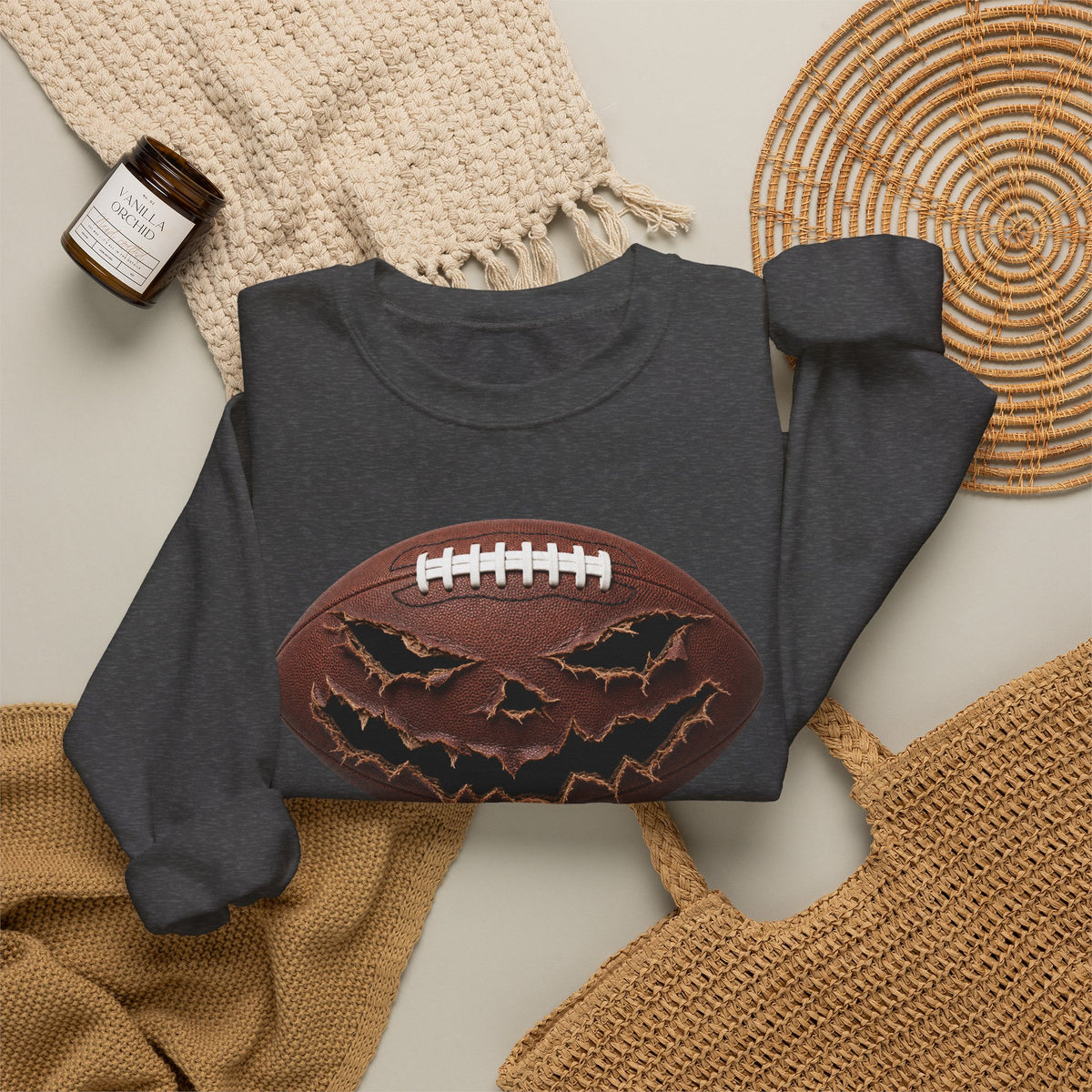 PUMPKIN FOOTBALL Unisex Heavy Blend™ Crewneck Sweatshirt