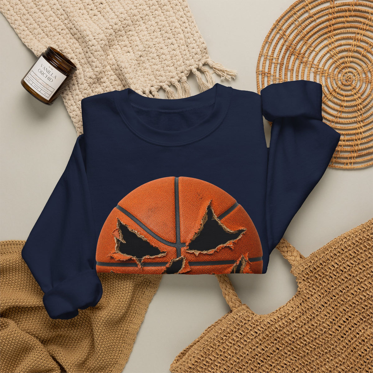 PUMPKIN BASKETBALL Unisex Heavy Blend™ Crewneck Sweatshirt