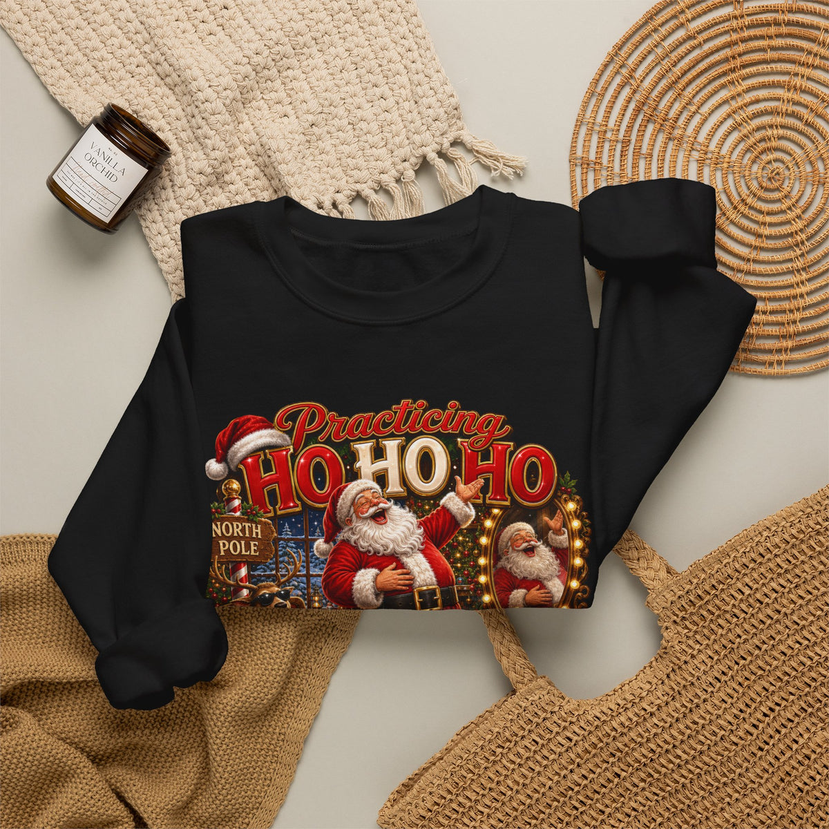 SANTA PRACTICING HOHOHO Crewneck Sweatshirt