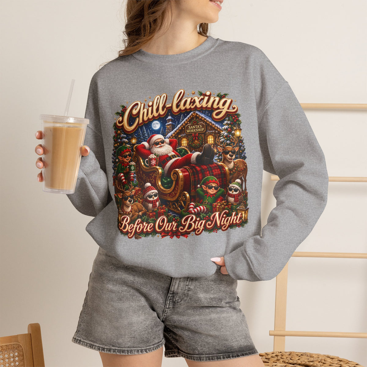 CHRISTMAS CHILL Unisex Heavy Blend Crewneck Sweatshirt