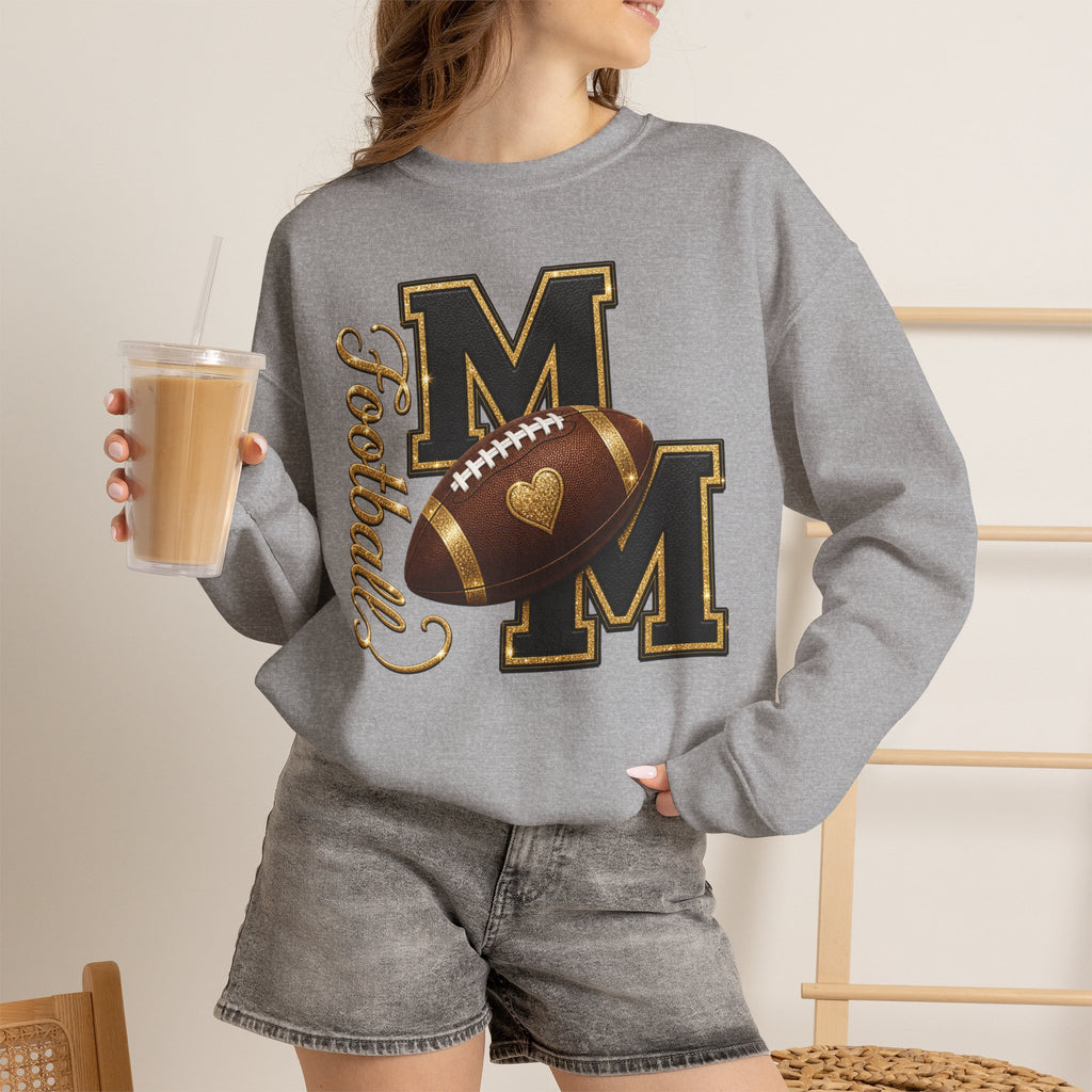  FOOTBALL MOM Heavy Blend Crewneck Sweatshirt
