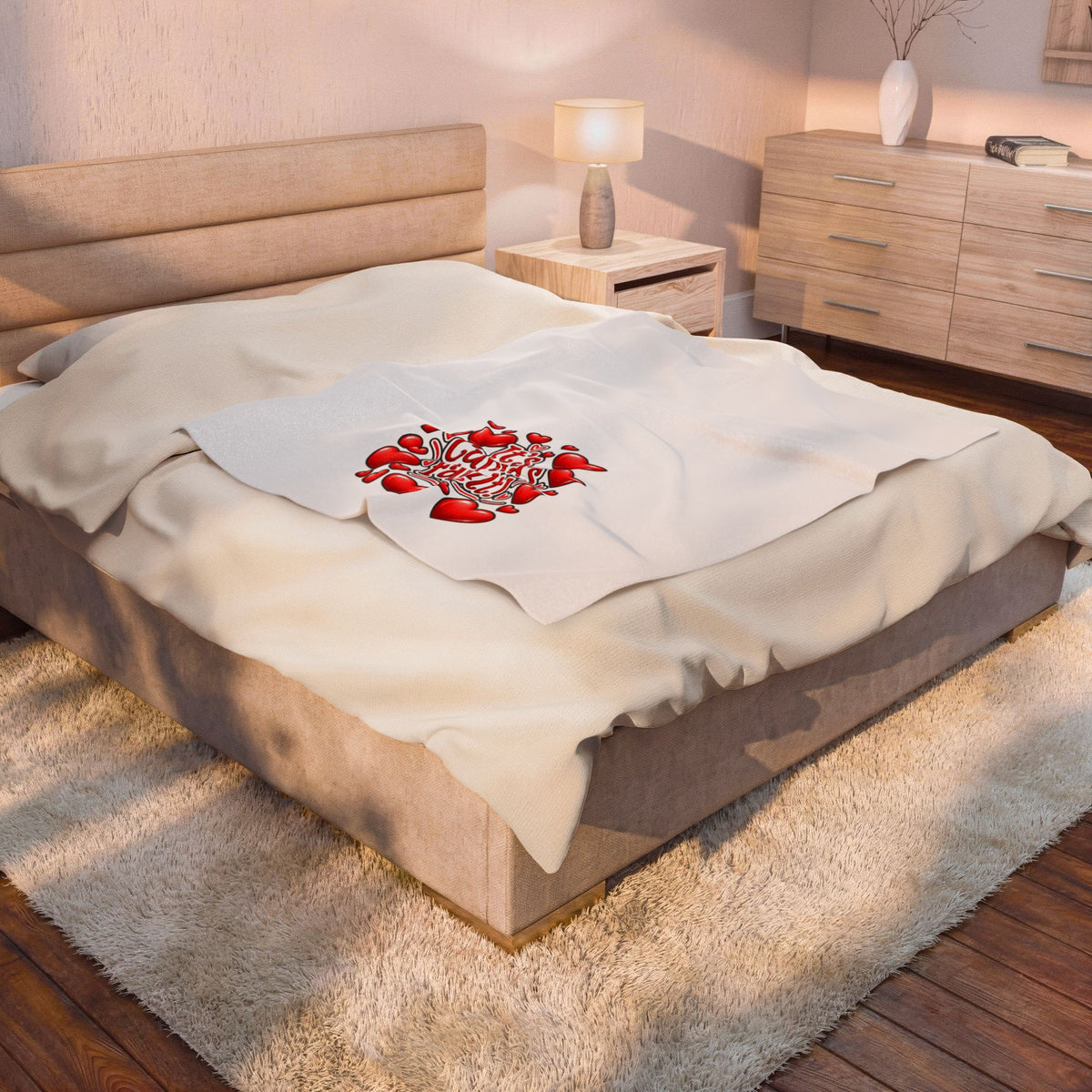 IT'S CUPID'S FAULT Velveteen Plush Blanket