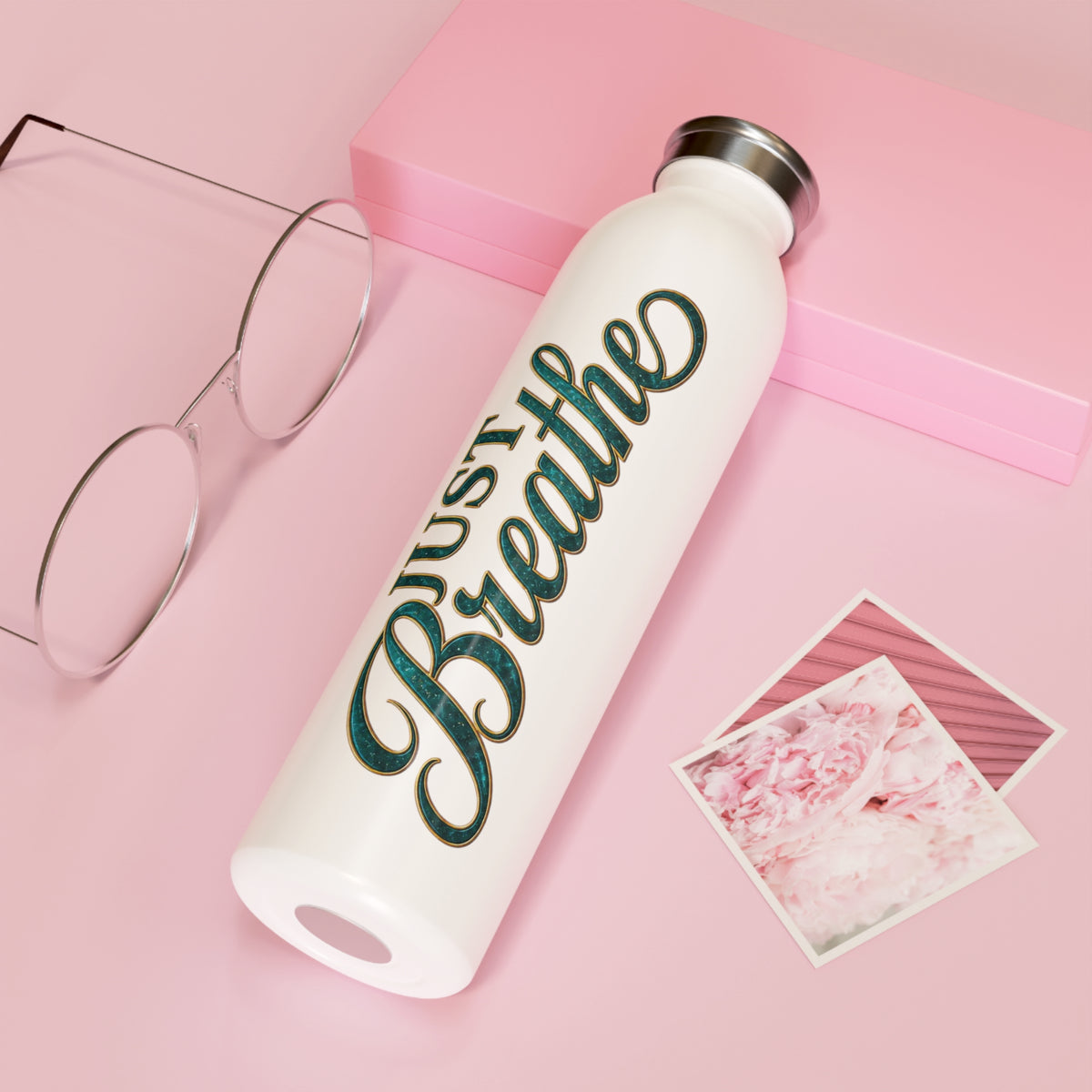 Just Breathe Slim Water Bottle