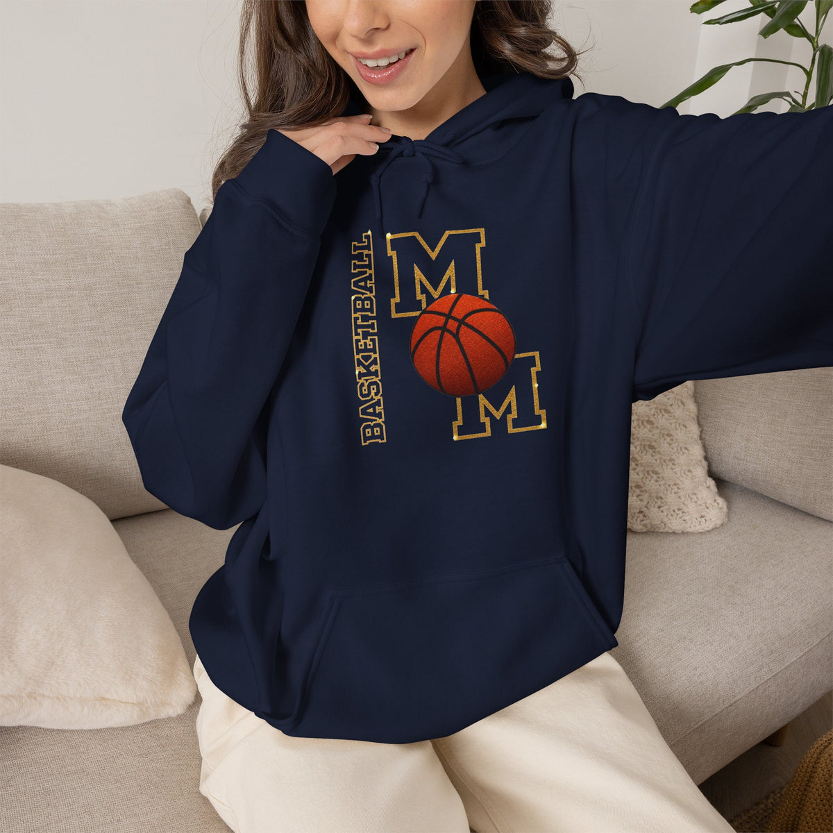 BASKETBALL MOM Hooded Sweatshirt