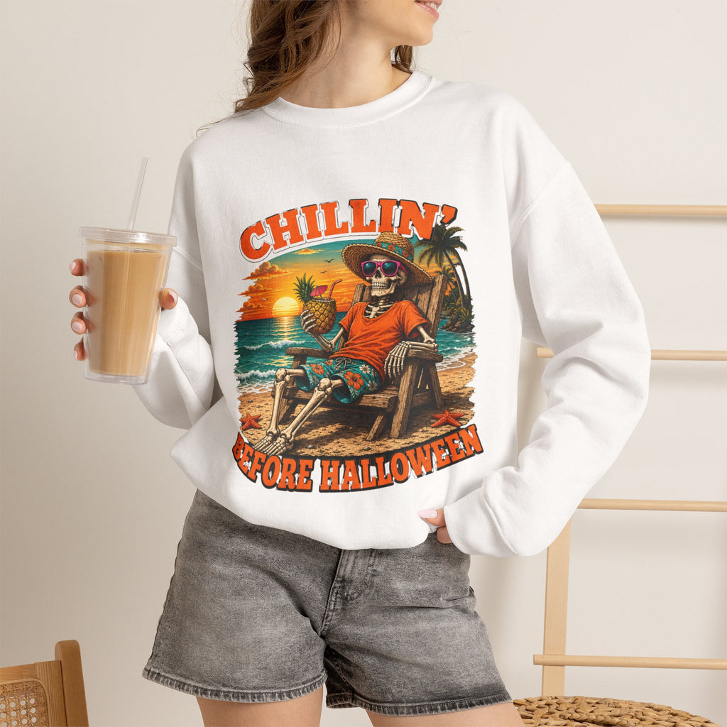 CHILLIN BEFORE HALLOWEEN Heavy Blend Sweatshirt