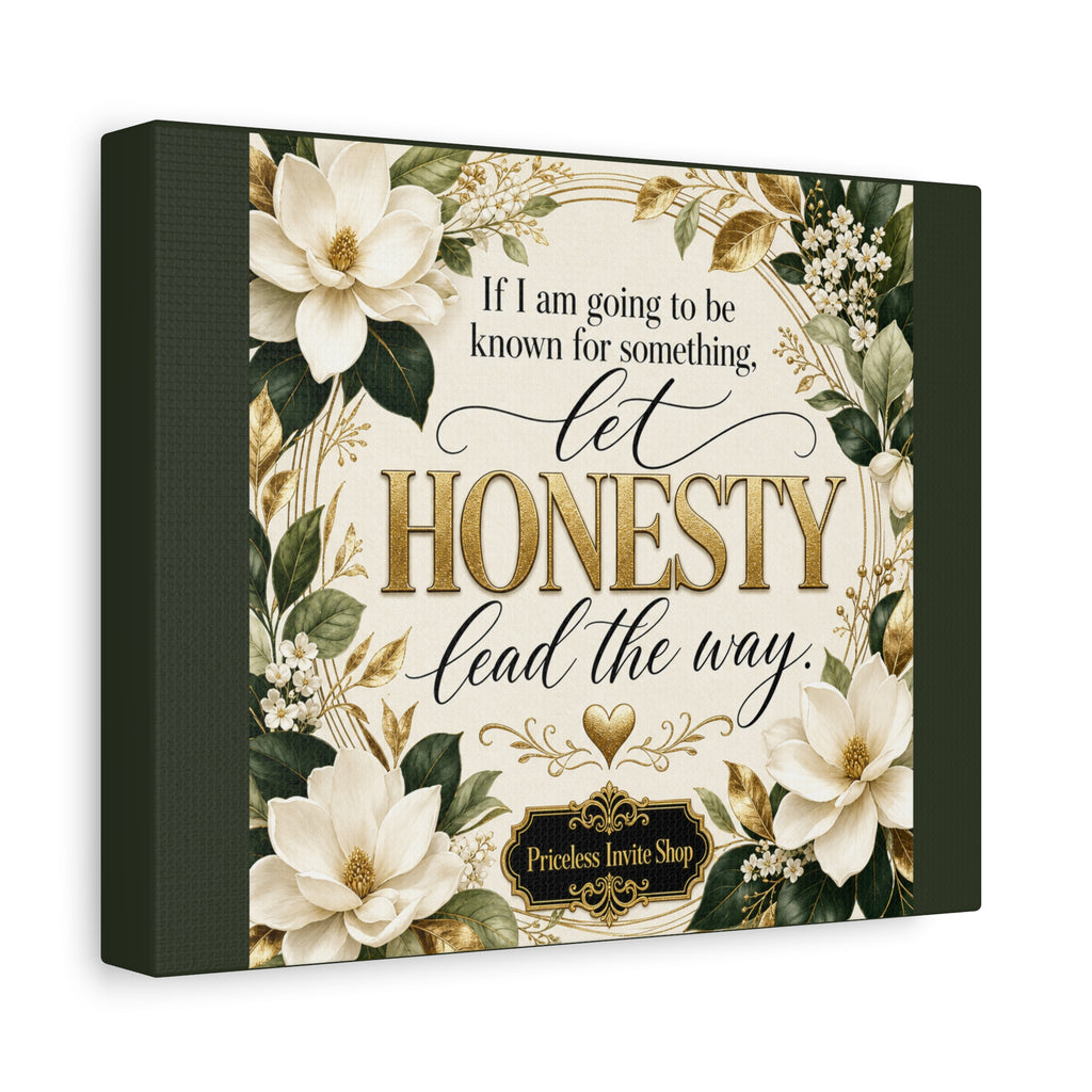 Let Honesty Lead the Way | Inspirational Canvas Wall Art