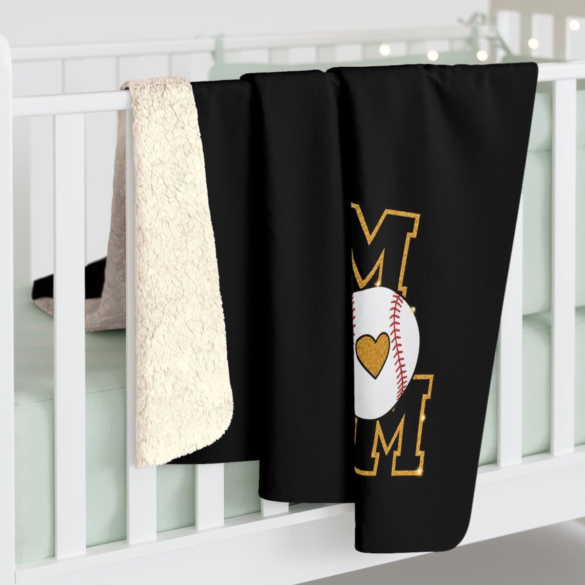 BASEBALL MOM Sherpa Fleece Blanket