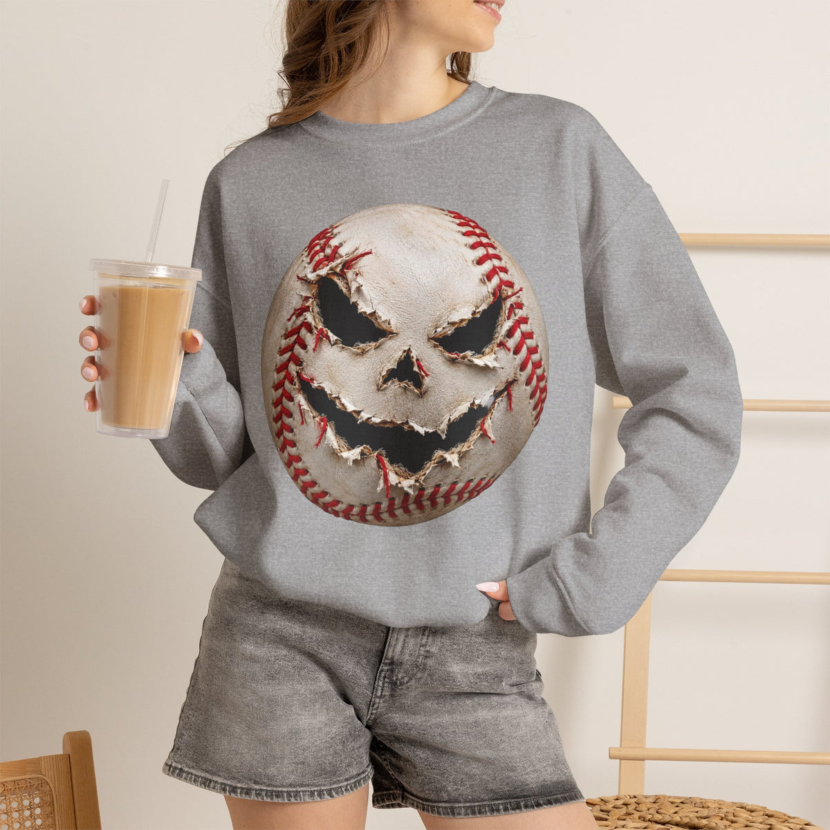 PUMPKIN BASEBALL Unisex Heavy Blend™ Crewneck Sweatshirt