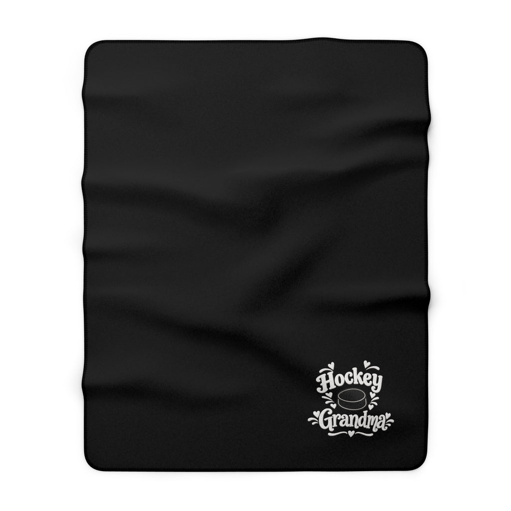 HOCKEY GRANDMA Sherpa Fleece Blanket