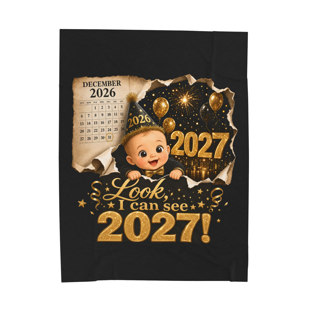 NEW YEAR BLANKET Velveteen Plush Blanket