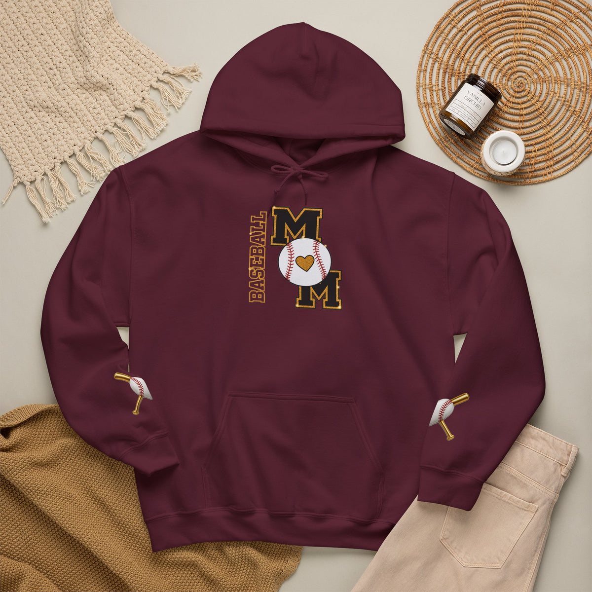 BASEBALL MOM Hooded Sweatshirt