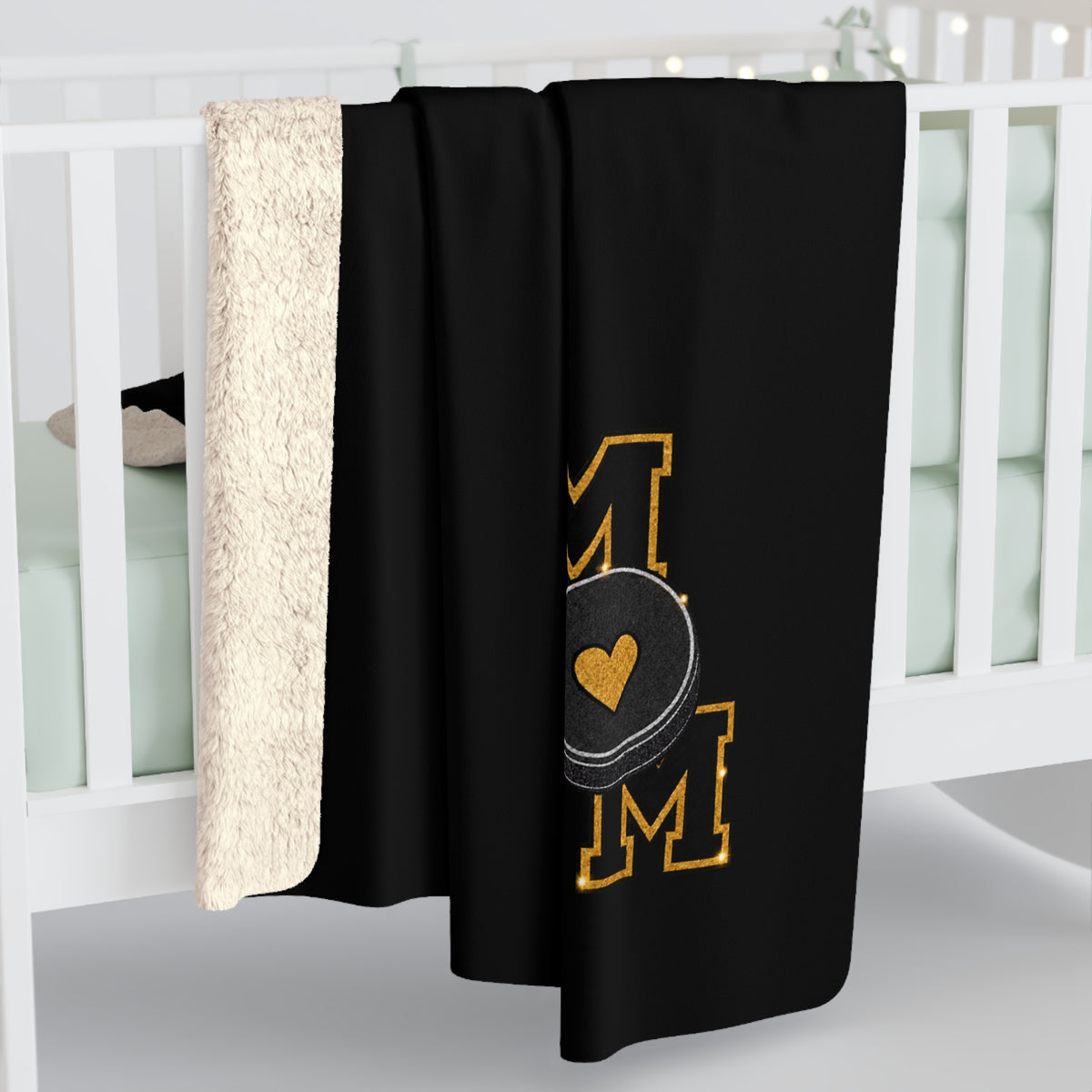 HOCKEY MOM Sherpa Fleece Blanket