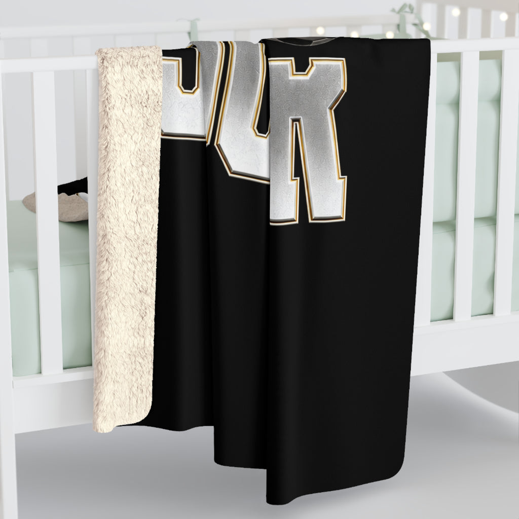 SOCCER MAMA BLACK Sherpa Fleece Blanket