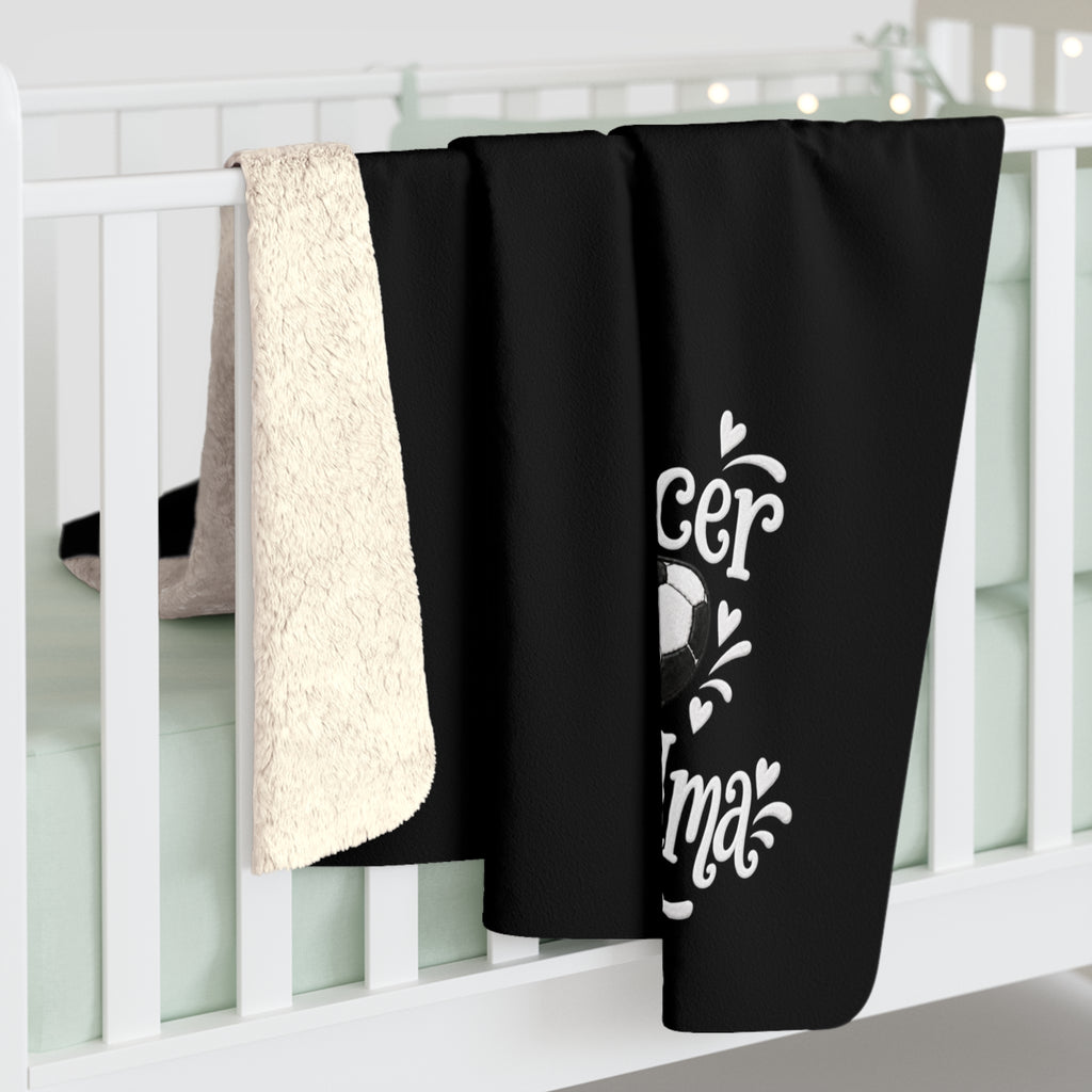 SOCCER GRANDMA Sherpa Fleece Blanket