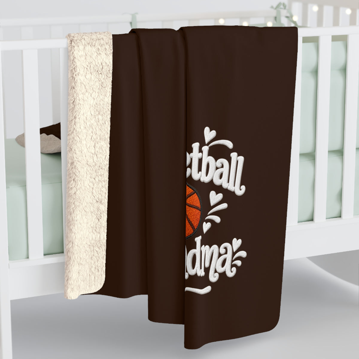 BASKETBALL GRANDMA Sherpa Fleece Blanket