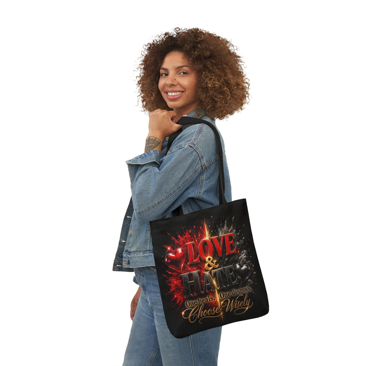 LOVEHATE Canvas Tote Bag 5-Color Straps