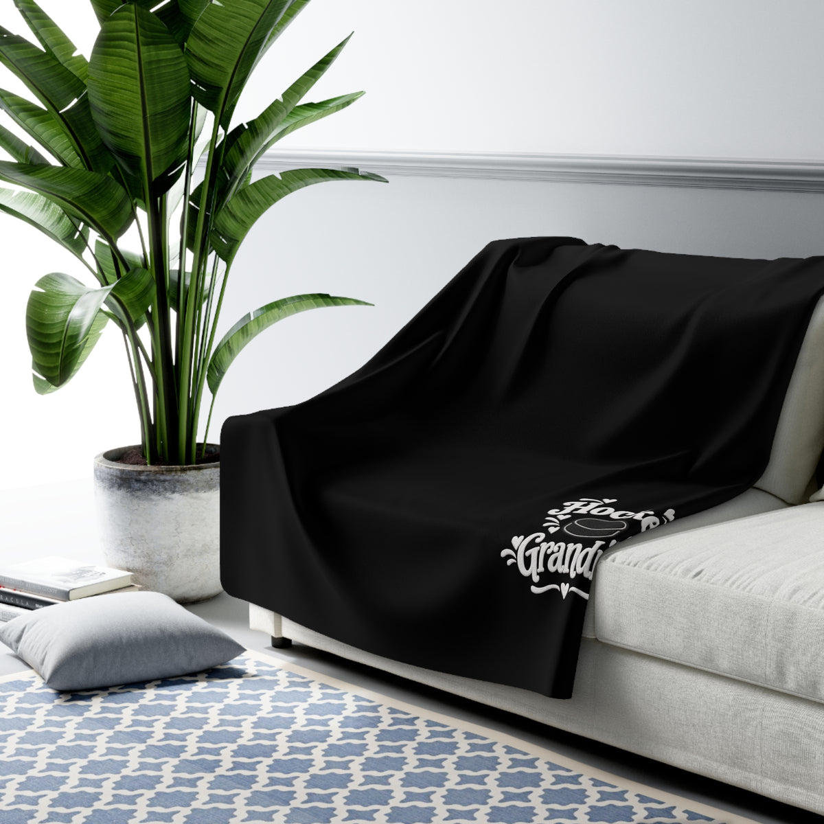 HOCKEY GRANDMA Sherpa Fleece Blanket