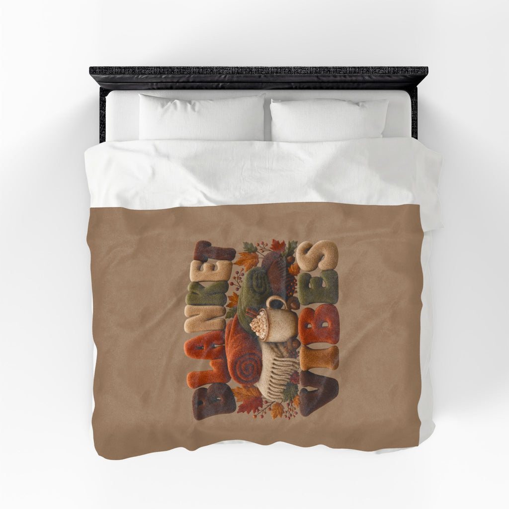 FALL VIBES Velveteen Plush Blanket