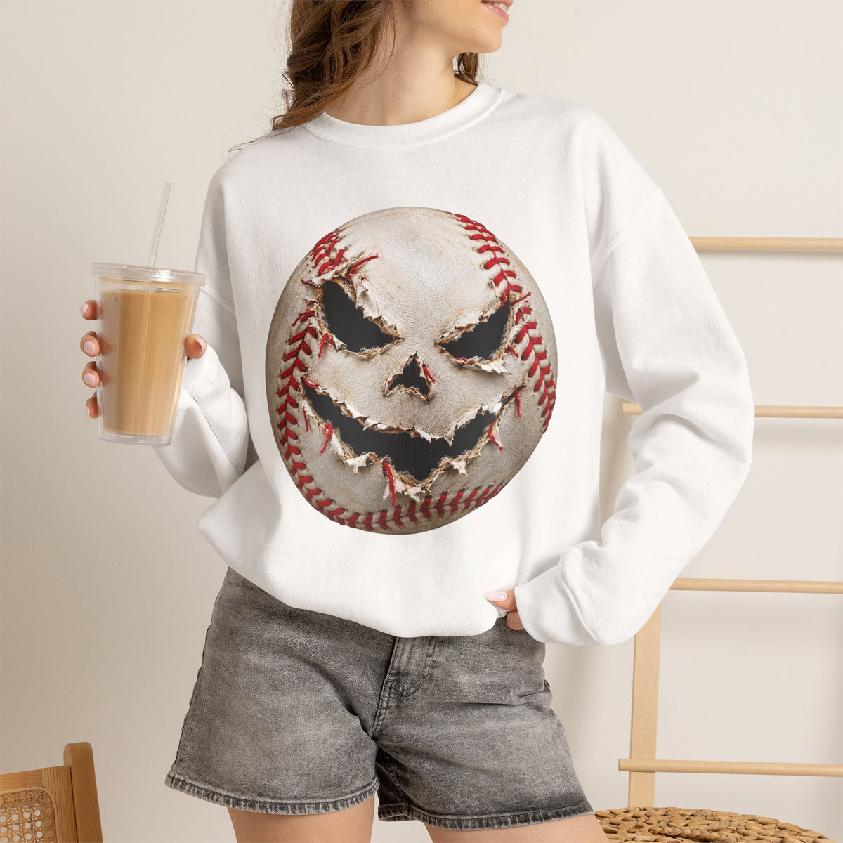 PUMPKIN BASEBALL Unisex Heavy Blend™ Crewneck Sweatshirt