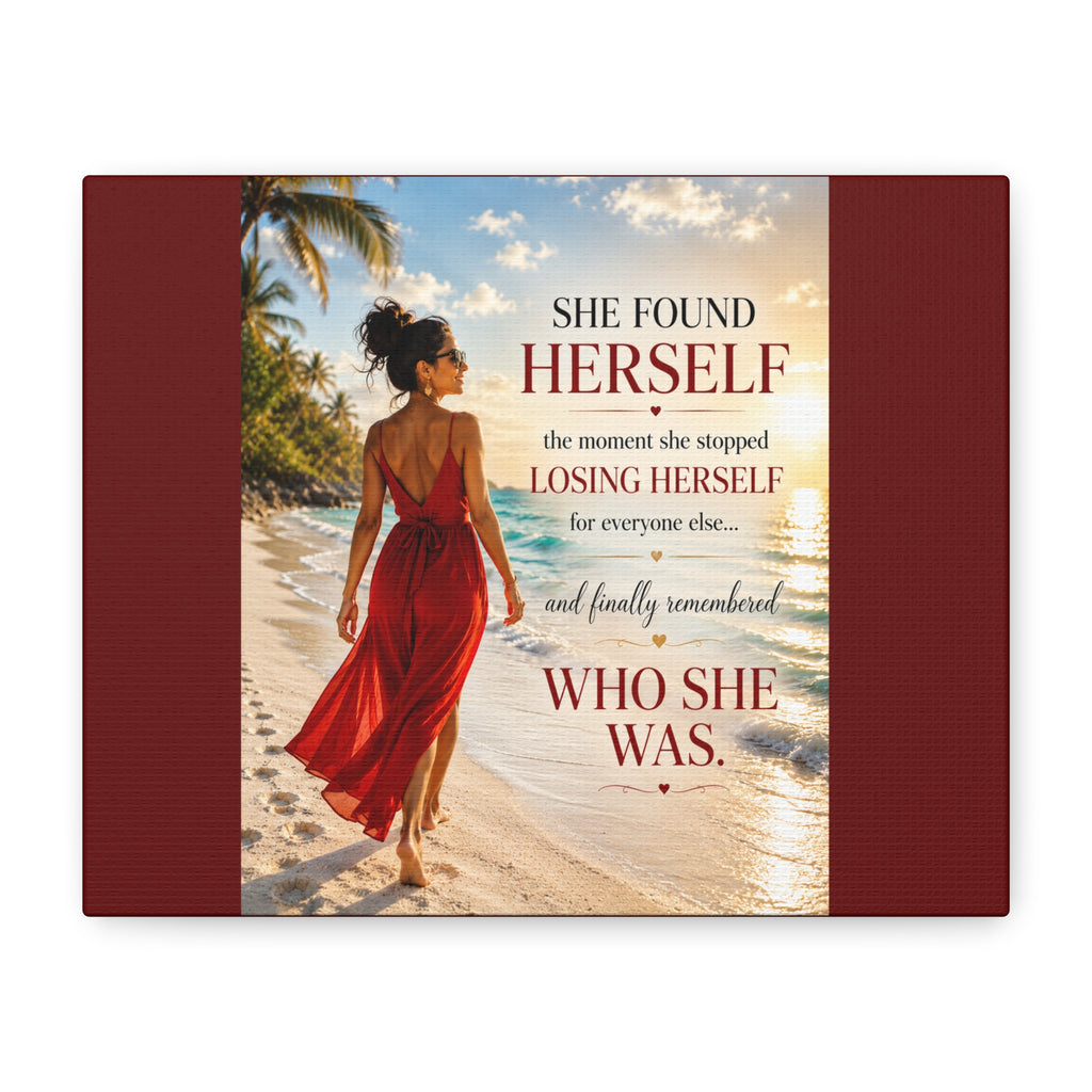 SHE FOUND HERSELF | Inspirational Canvas Wall Art