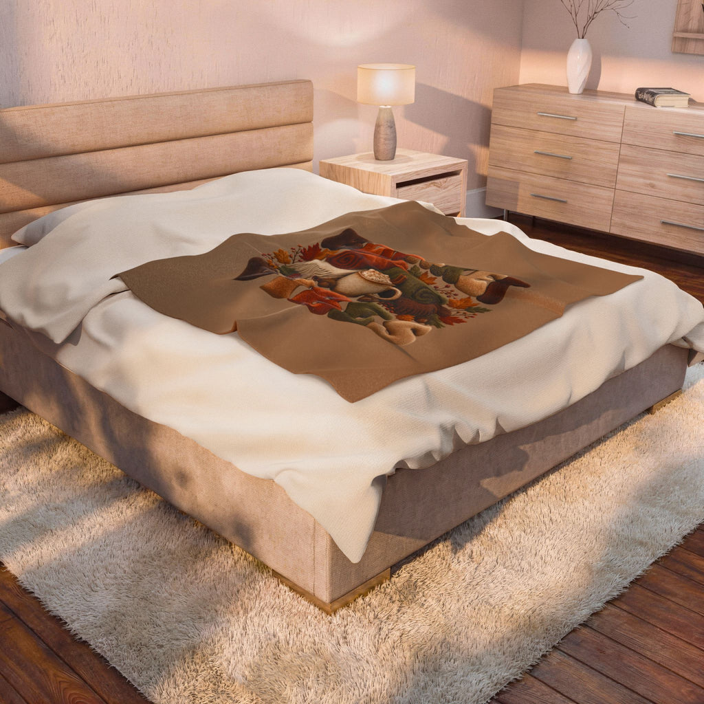 FALL VIBES Velveteen Plush Blanket