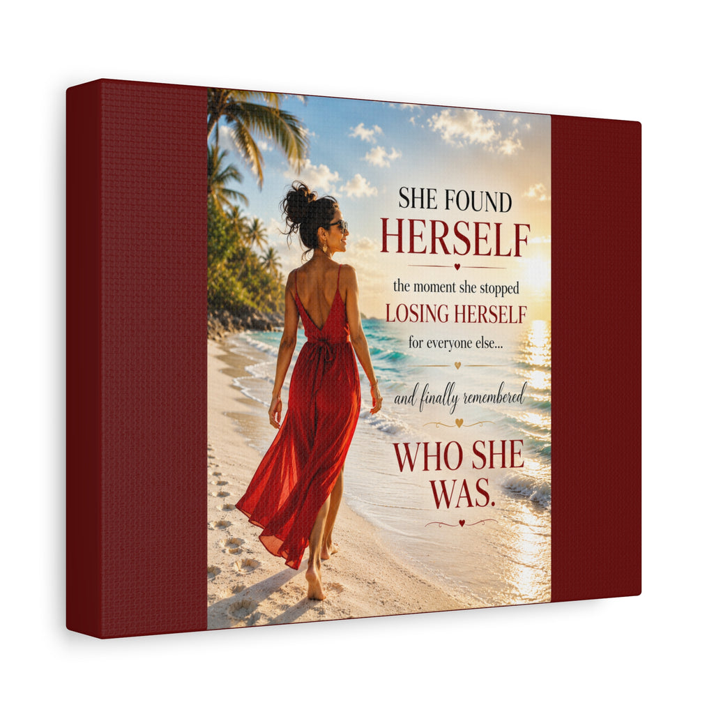 SHE FOUND HERSELF | Inspirational Canvas Wall Art