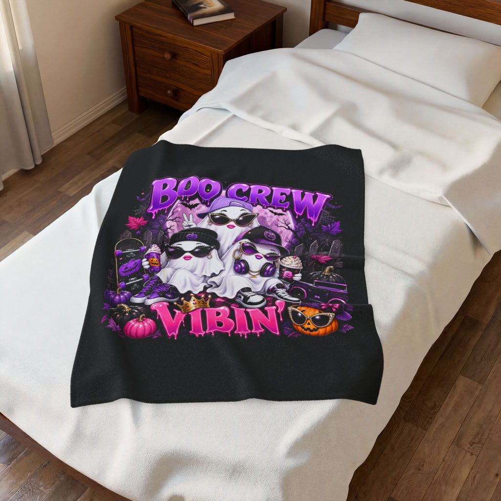 BOO CREW VIBIN Velveteen Plush Blanket