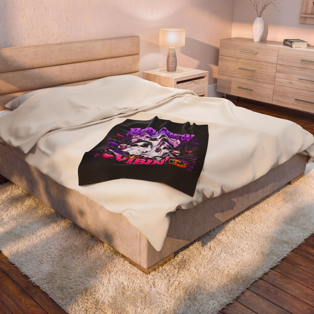 BOO CREW VIBIN Velveteen Plush Blanket