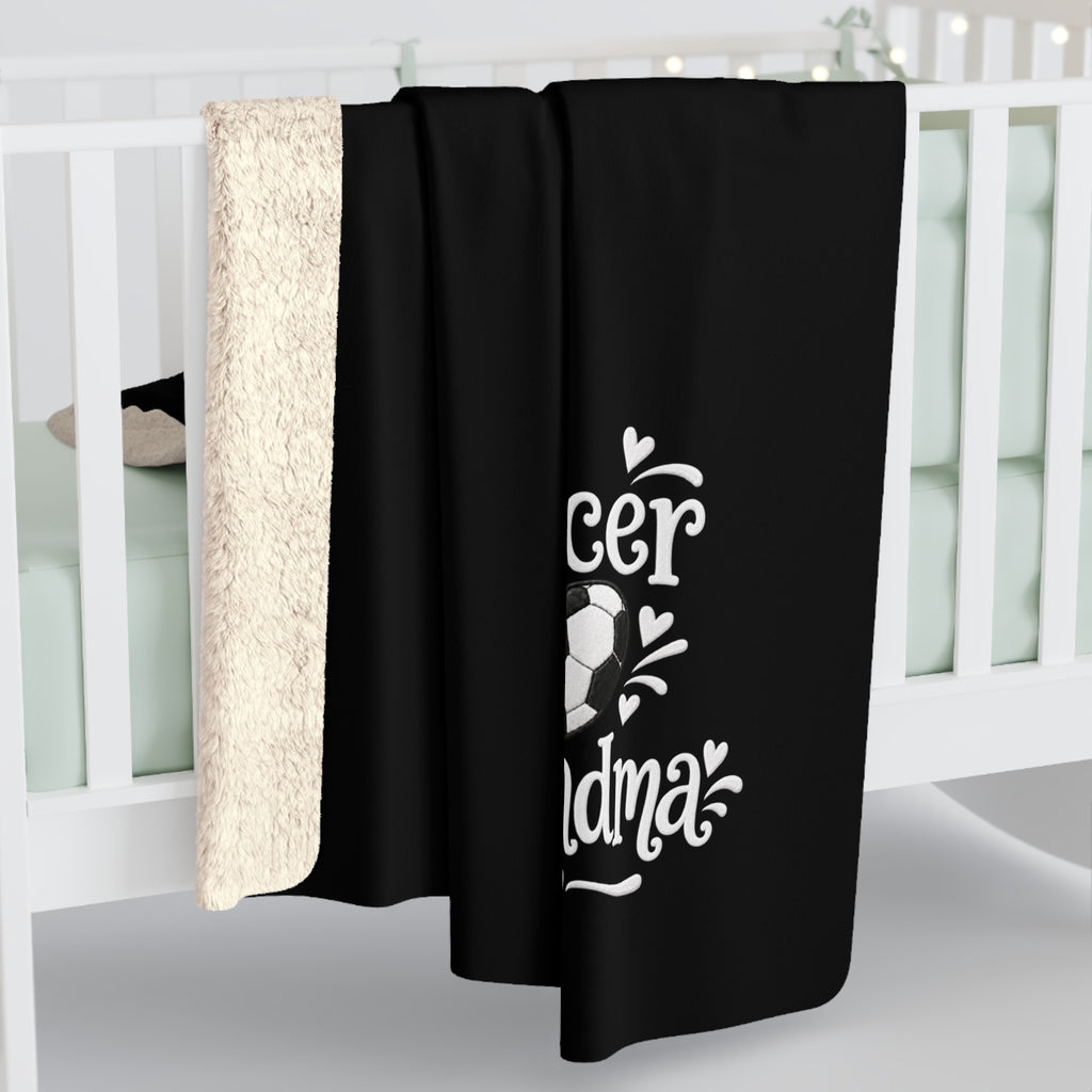 SOCCER GRANDMA Sherpa Fleece Blanket