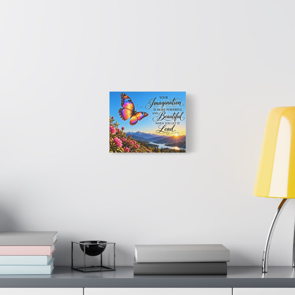 Let Your Imagination Lead – Inspirational Butterfly Canvas Wall Art