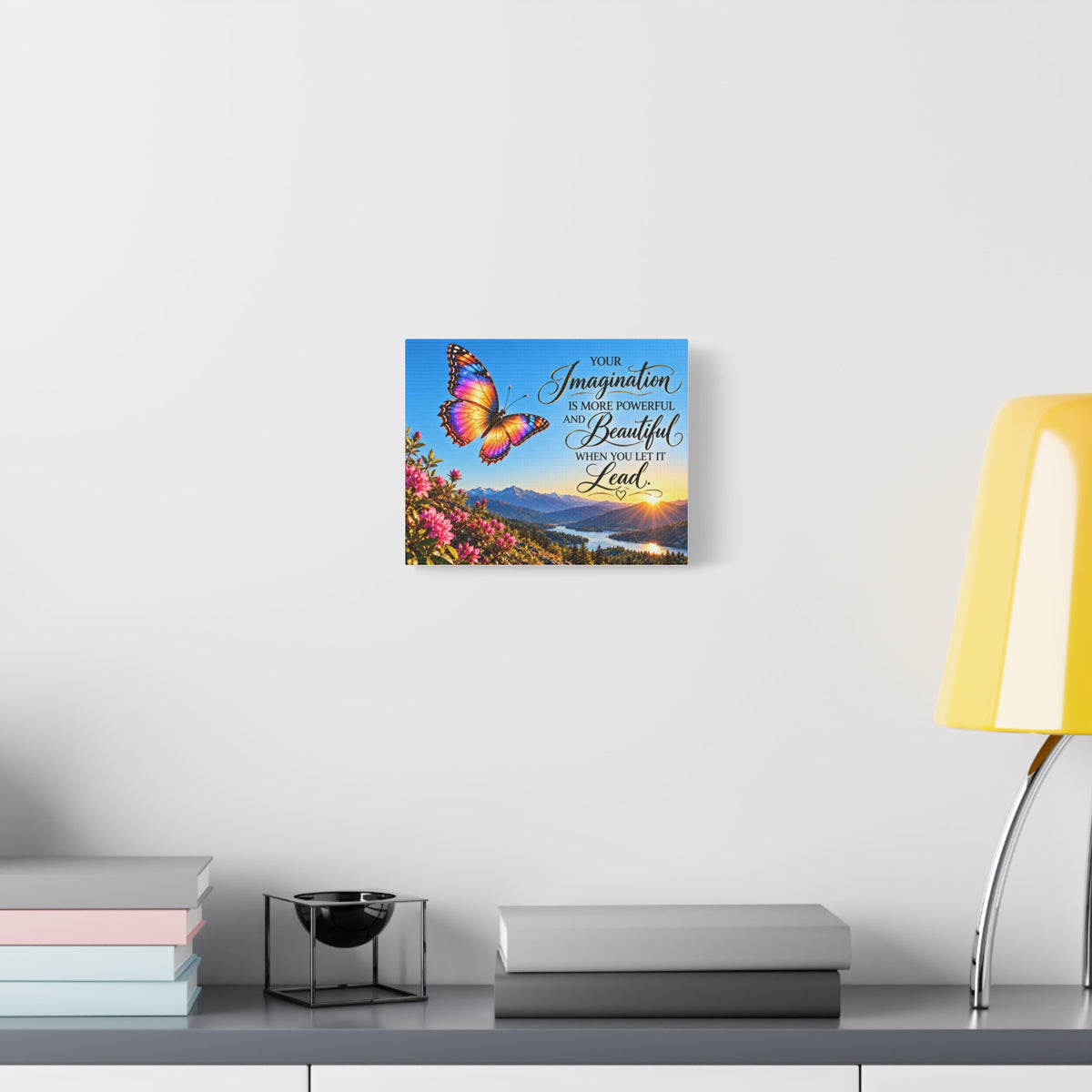 Let Your Imagination Lead – Inspirational Butterfly Canvas Wall Art