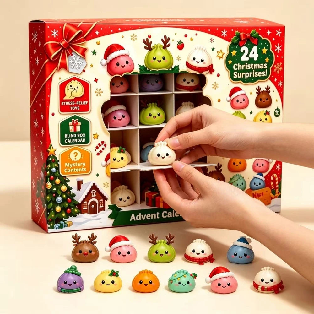 24-Day Christmas Dumpling Squishy Advent Calendar Gift Box
