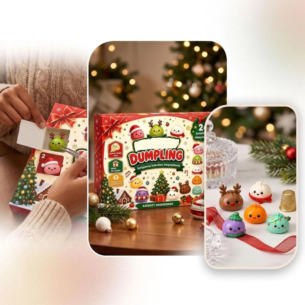 24-Day Christmas Dumpling Squishy Advent Calendar Gift Box