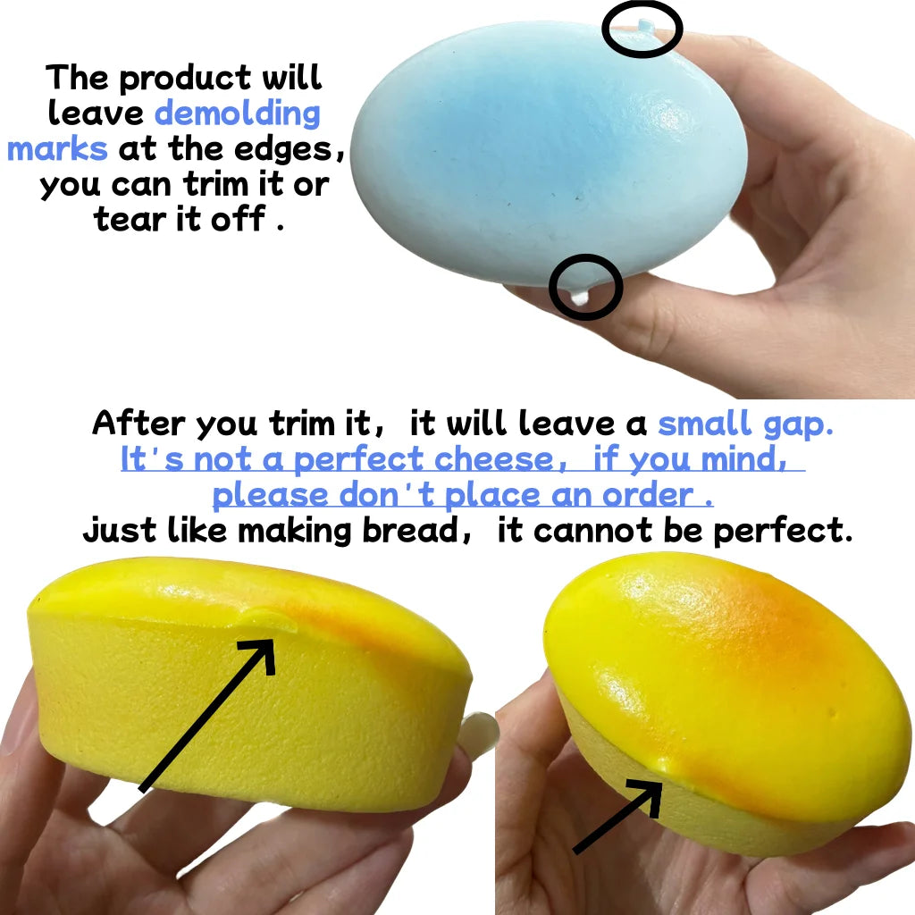 Squishy Cheese Toys Slow Rising Squeeze Stress Relief Sensory for Anxiety