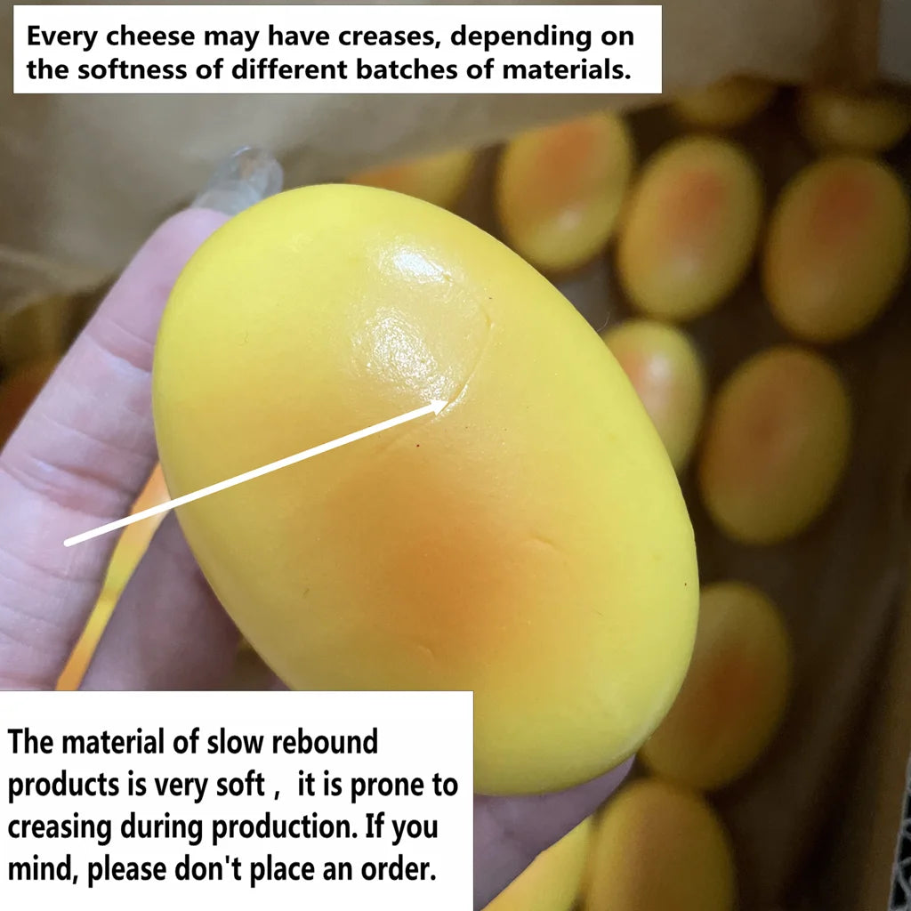 Squishy Cheese Toys Slow Rising Squeeze Stress Relief Sensory for Anxiety