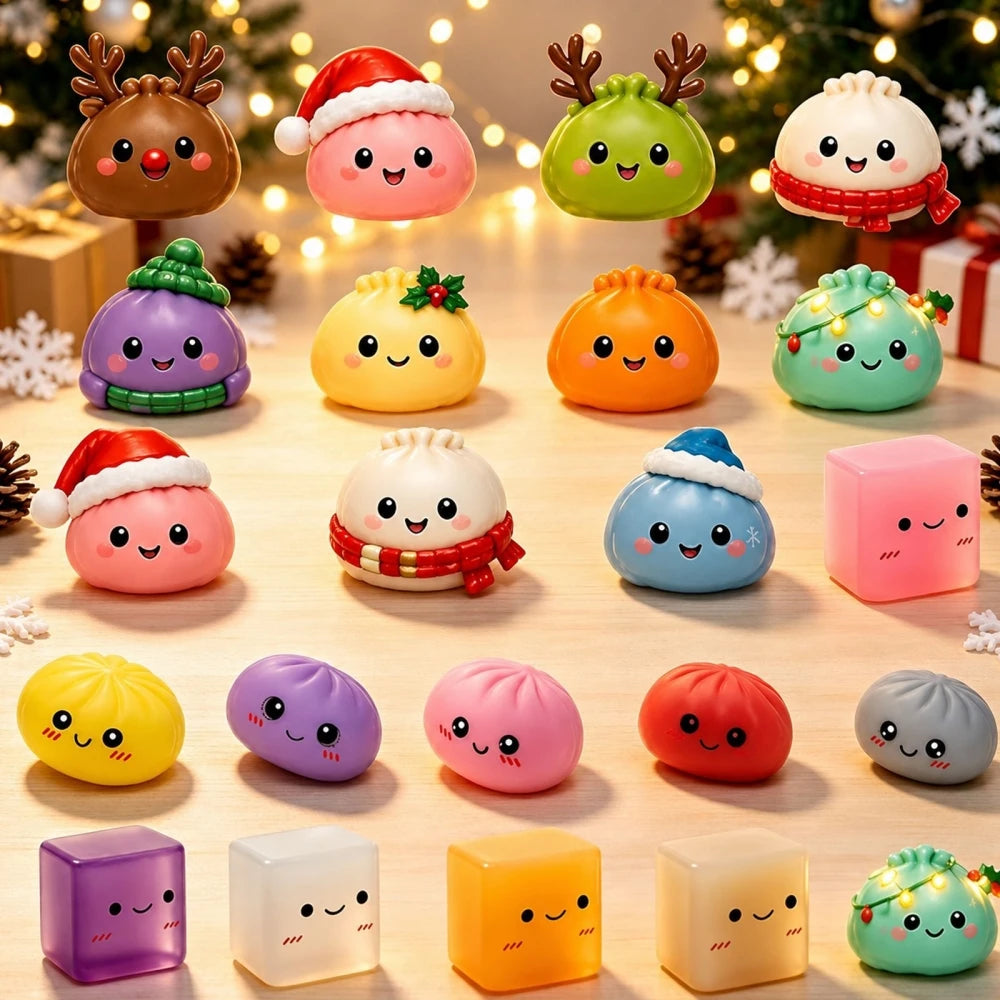 24-Day Christmas Dumpling Squishy Advent Calendar Gift Box